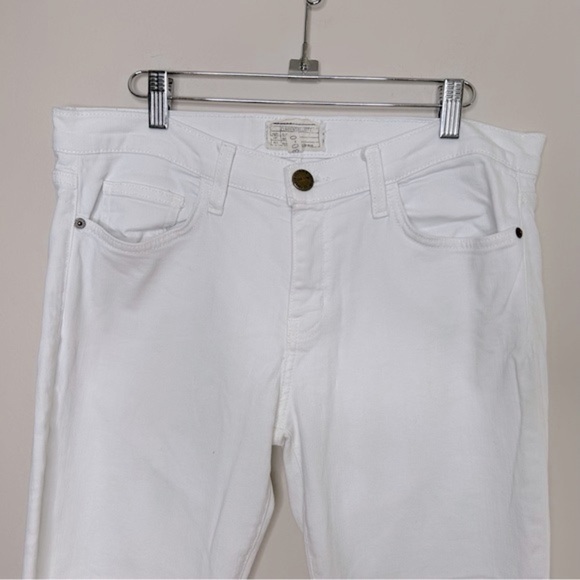 Current Elliott The Stiletto Cropped Skinny Jeans Sugar White Size 30 - Picture 4 of 10